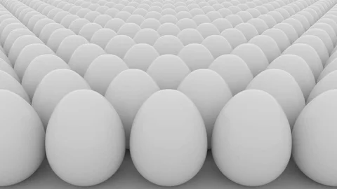Eggs loopable animation. Order, start, equality or sameness concepts Video stock 77260139