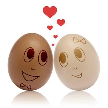 Eggs in love Stock Illustration