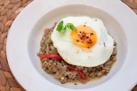 Eggs with minced meat Stock Photos