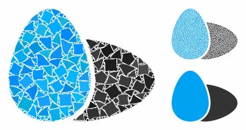 Eggs Mosaic Icon of Bumpy Pieces Stock Illustration
