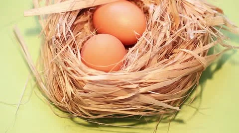 Eggs in the nest Stock Footage 21930284