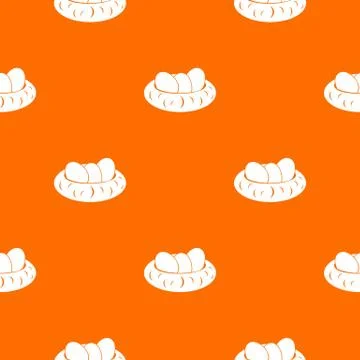 Eggs in the nest pattern seamless 스톡 일러스트