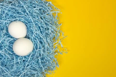 Eggs in a Nest Stock Photos