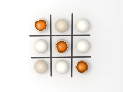 Eggs noughts and crosses - easter game Stock Illustration
