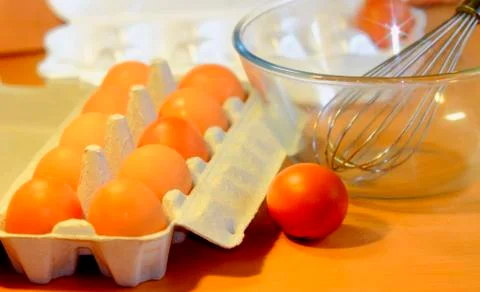 Eggs in a package Stock Photos