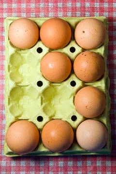Eggs in the package Stock Photos