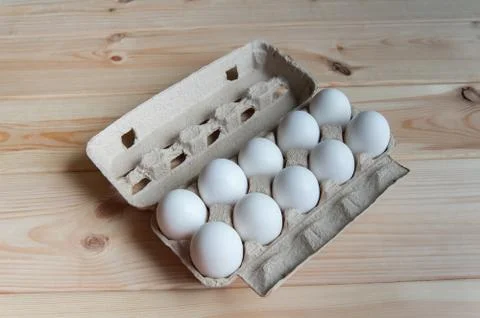 Eggs in the package Stock Photos