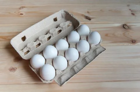 Eggs in the package Stock Photos