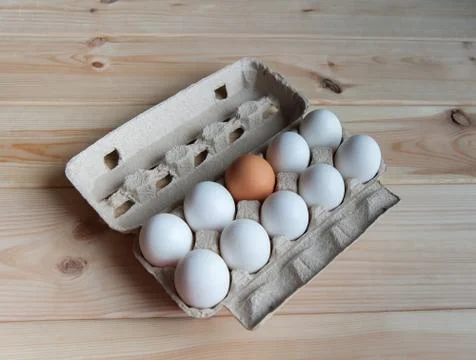 Eggs in the package Stock Photos