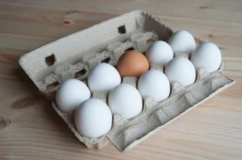 Eggs in the package Stock Photos