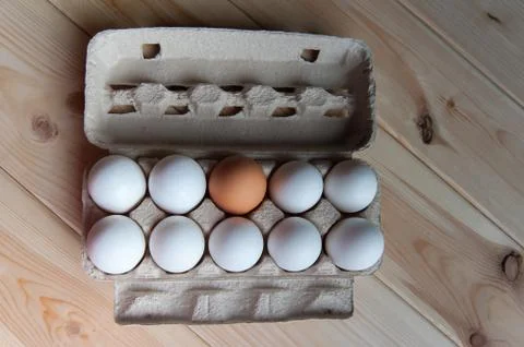 Eggs in the package Stock Photos