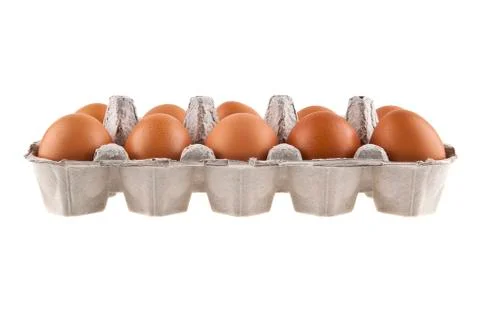 Eggs in the package Stock Photos