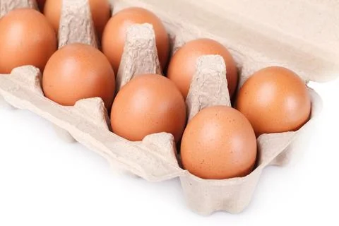 Eggs in the package Stock Photos