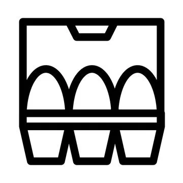 Eggs in a package symbol - Ecological farming icon 스톡 일러스트