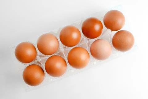 Eggs in packing Stock Photos