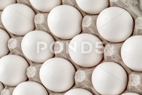 Eggs In Packing On A White Background