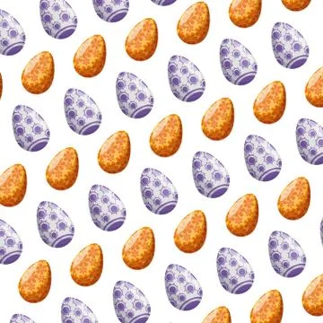 Eggs painted happy easter pattern background 스톡 일러스트