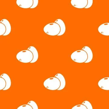 Eggs pattern orange Stock Illustration