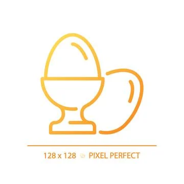 Eggs pixel perfect gradient linear vector icon Illustrazione stock