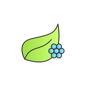 Eggs, plant color gradient vector icon Stock Illustration