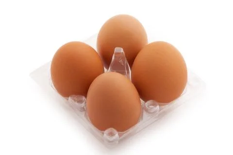 Eggs in plastic pack Stock Photos