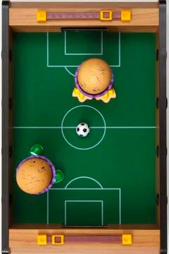 Eggs playing soccer Stock Photos