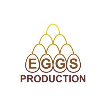 Eggs Production logo. Egg Farm emblem Stock Illustration