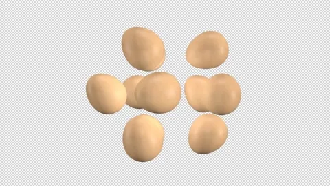 Eggs rotate in transparent background 動画素材 148503686