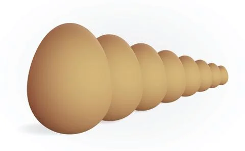 Eggs in row Illustrazione stock