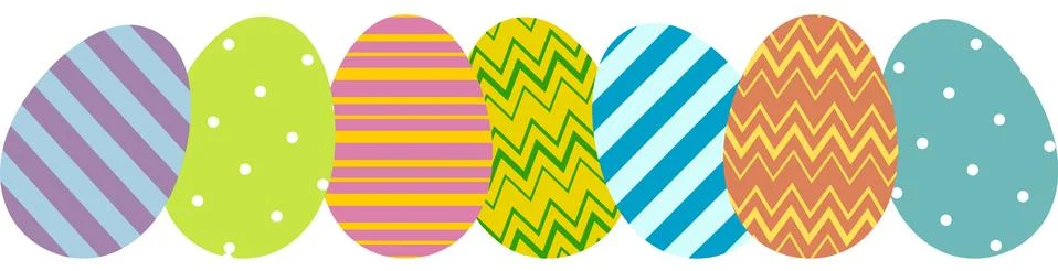 Eggs in row Stock Illustration