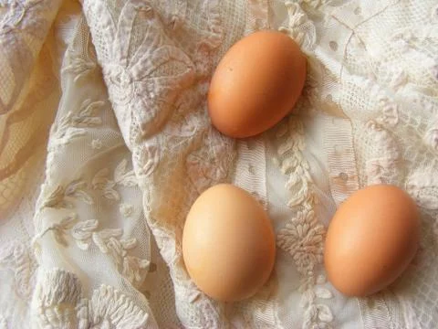 Eggs rustic Stock Photos