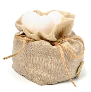 Eggs in the sack Stock Photos