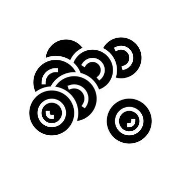 Eggs salmon glyph icon vector illustration Stock Illustration