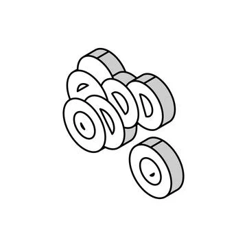 Eggs salmon isometric icon vector illustration Stock Illustration