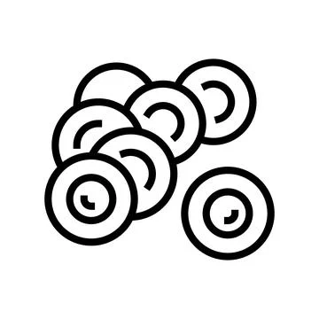 Eggs salmon line icon vector illustration Stock Illustration