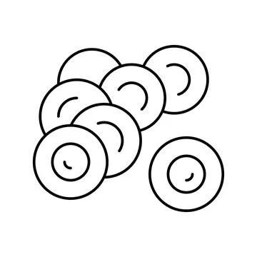 Eggs salmon line icon vector illustration Stock Illustration