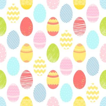 Eggs seamless pattern Stock Illustration