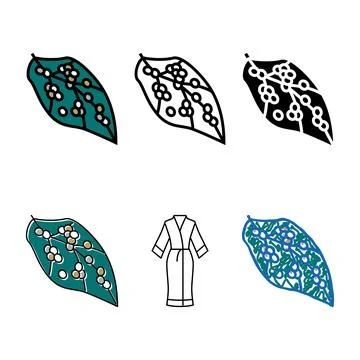 Eggs silkworm color icon vector variety Stock Illustration