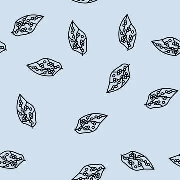 Eggs silkworm line seamless pattern 库存插图