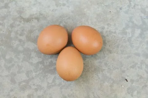 Eggs on the stone table Stock Photos