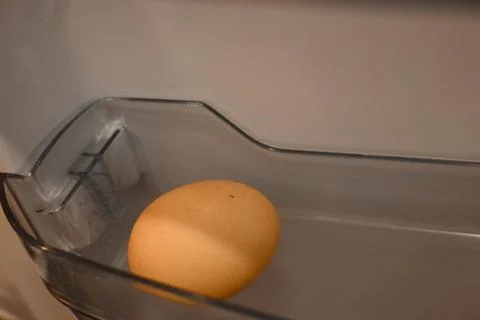 Eggs stored in refrigerator close-up kitchen food storage Fotos Stock