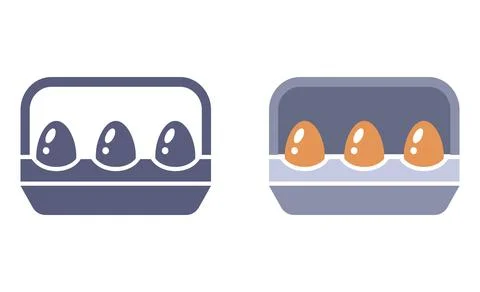 Eggs Tray line icon. Stock Illustration