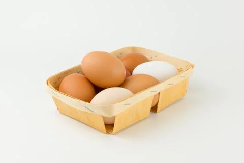 Eggs in a tray Stock Photos