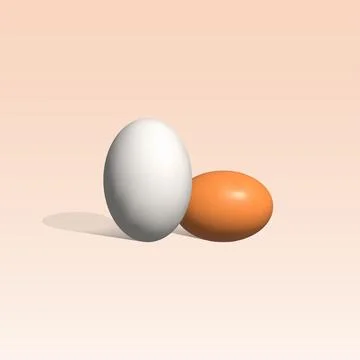 Eggs vector 3d icon. egg 3d illustration. Stock Illustration