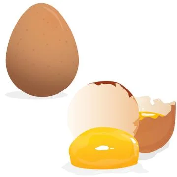 Eggs vector illustration set isolated on white background. Stock Illustration