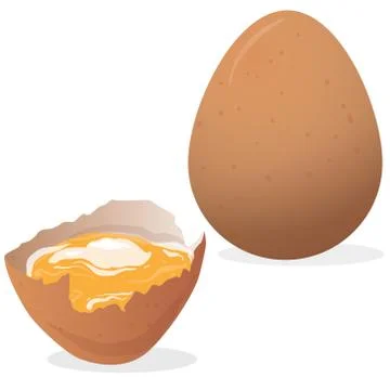 Eggs vector illustration set isolated on white background. Stock Illustration
