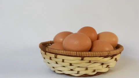 Eggs on a white background Stock Footage 55785209