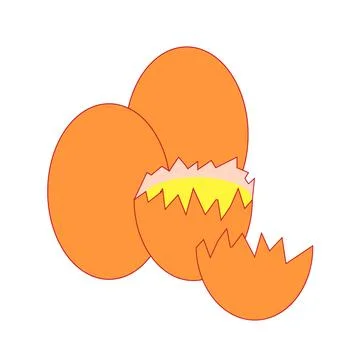 Eggs on white background Stock Illustration