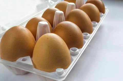 Eggs with white background Stock Photos
