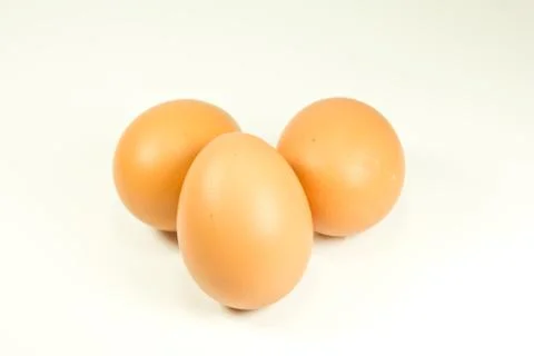 Eggs on a white background Stock Photos